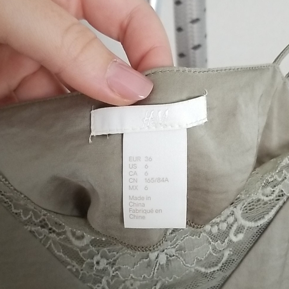 H&M lace cami satin top *like new* - Picture 3 of 4